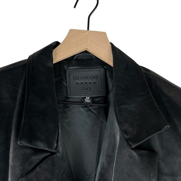 BLANKNYC Vegan Leather Blazer in Fighting Words Medium New with tags - Picture 10 of 14